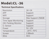 مجموعه عددی دوربین ثبت وقایع کلارو مدل CL-36